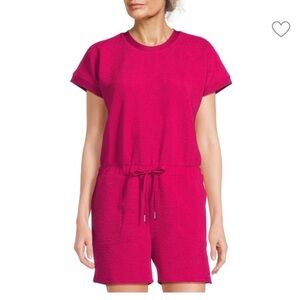 Andrew Marc Sport Textured Cinch Romper XL